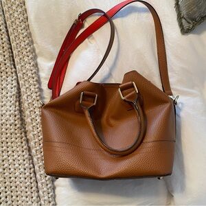 Target Brown Shoulder Bag with Red Strap